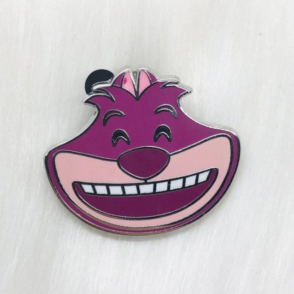 🔮 5/$25 Disney Alice in Wonderland Cheshire Cat‎ Grin Emoji Pin